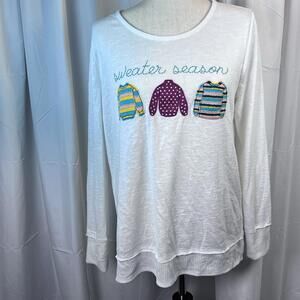 Cato Lightweight Sweater with Embroidered Sweaters ~ MED GUC